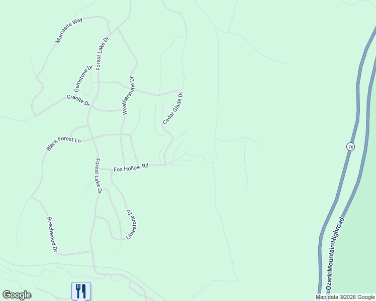 map of restaurants, bars, coffee shops, grocery stores, and more near 12 Olivia Court in Branson West