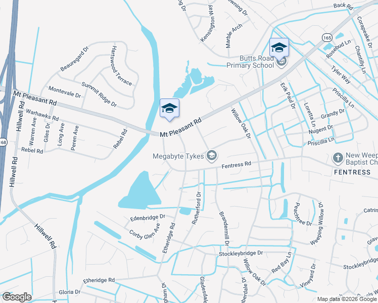 map of restaurants, bars, coffee shops, grocery stores, and more near 712 Etheridge Road in Chesapeake