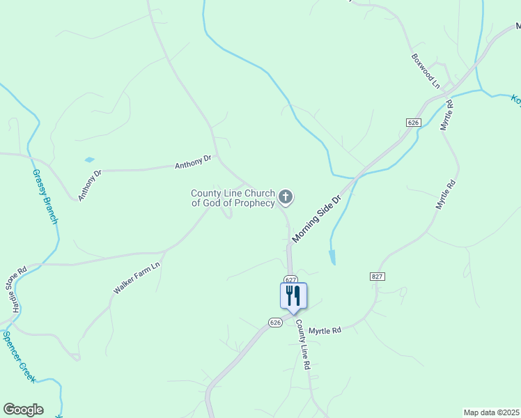 map of restaurants, bars, coffee shops, grocery stores, and more near 3125 County Line Road in Patrick Springs