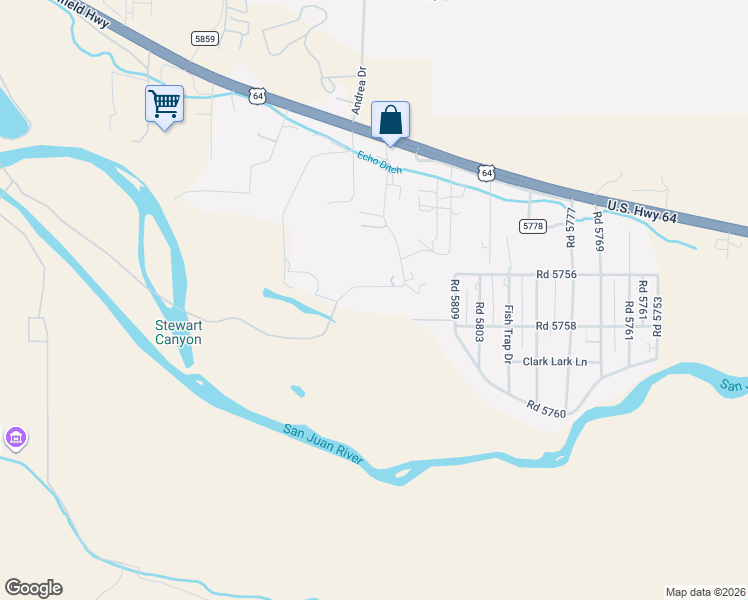 map of restaurants, bars, coffee shops, grocery stores, and more near 45 Road 5793 in Farmington