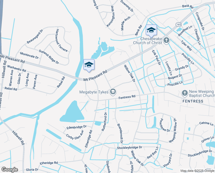 map of restaurants, bars, coffee shops, grocery stores, and more near 716 Sandlewood Lane in Chesapeake