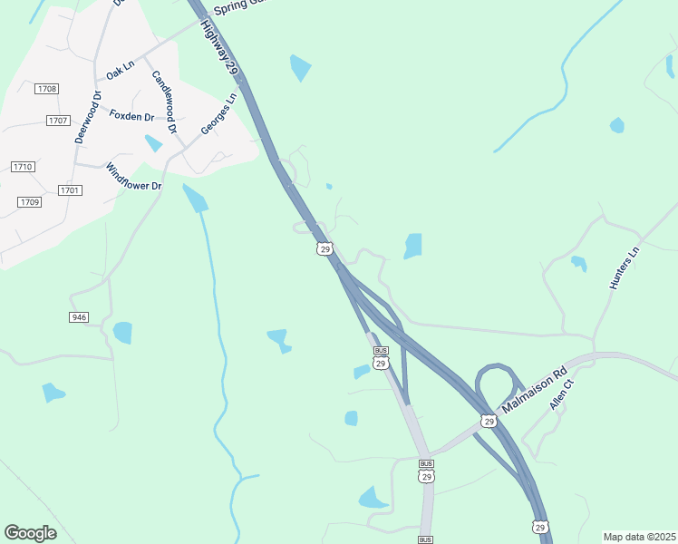 map of restaurants, bars, coffee shops, grocery stores, and more near 4540 U.S. 29 in Blairs