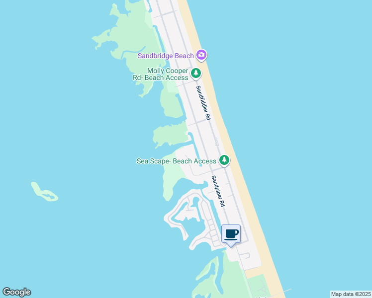 map of restaurants, bars, coffee shops, grocery stores, and more near 320 Sea Scape Road in Virginia Beach
