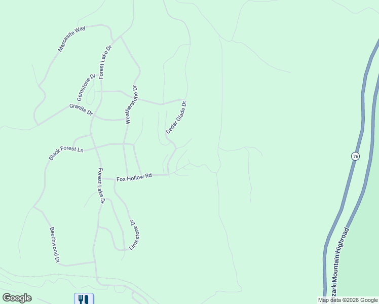 map of restaurants, bars, coffee shops, grocery stores, and more near 12 Olivia Court in Branson West