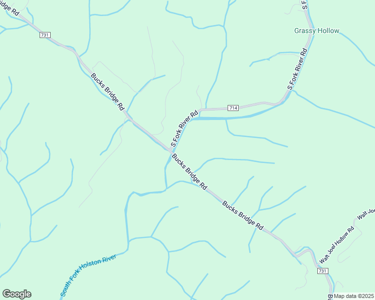 map of restaurants, bars, coffee shops, grocery stores, and more near 34603 Bucks Bridge Road in Glade Spring