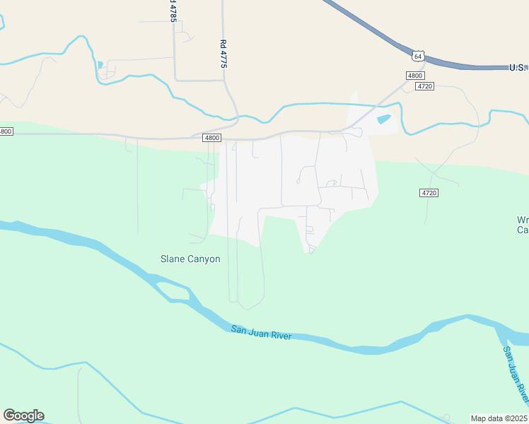 map of restaurants, bars, coffee shops, grocery stores, and more near 42 Road 4725 in Bloomfield