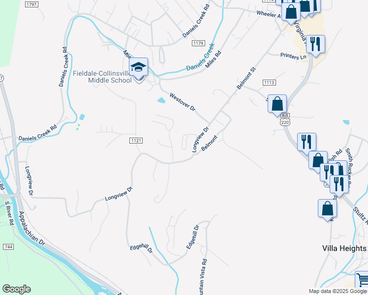 map of restaurants, bars, coffee shops, grocery stores, and more near 126 Franks Court in Collinsville