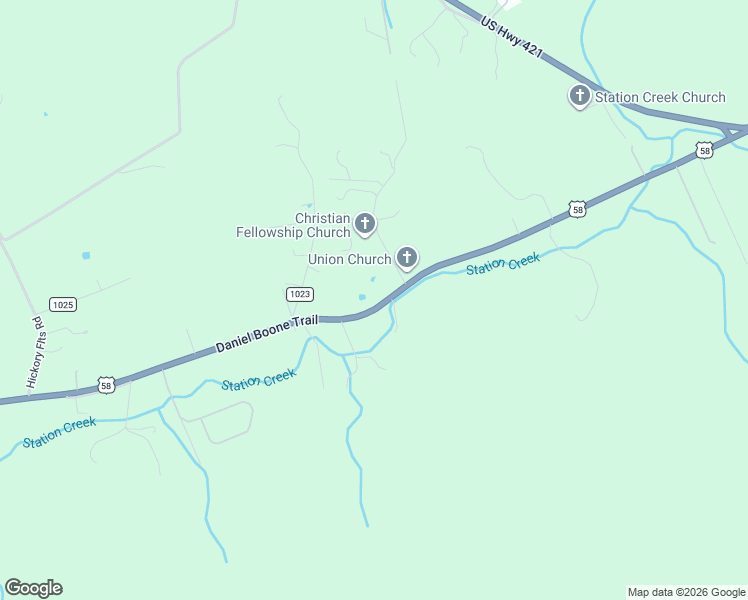 map of restaurants, bars, coffee shops, grocery stores, and more near 41829 Daniel Boone Trail in Pennington Gap