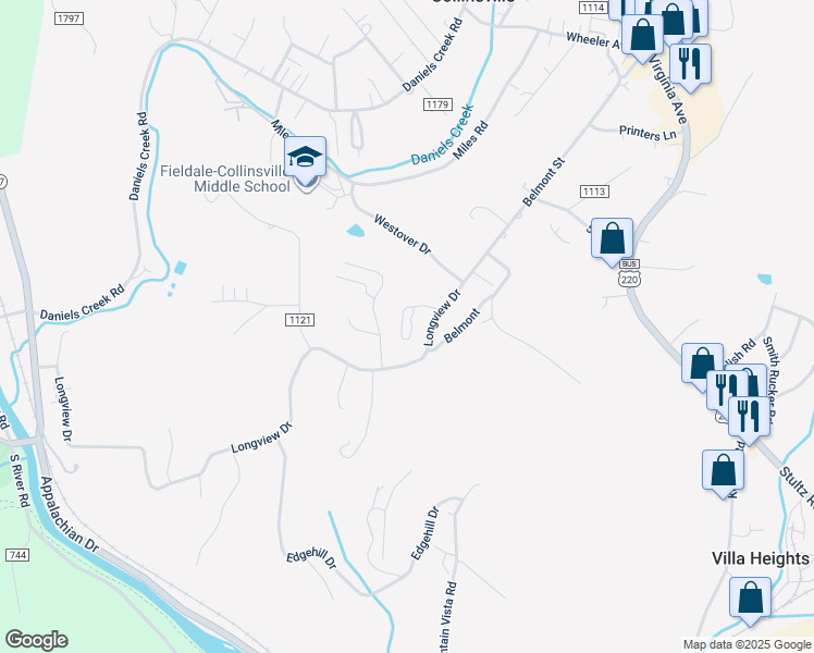 map of restaurants, bars, coffee shops, grocery stores, and more near 126 Franks Court in Collinsville