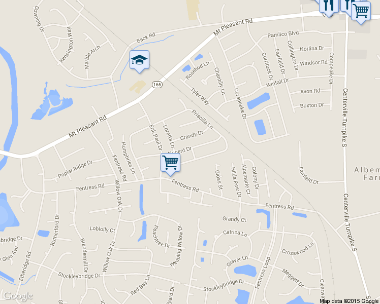 map of restaurants, bars, coffee shops, grocery stores, and more near 1100 Ronlynn Road in Chesapeake