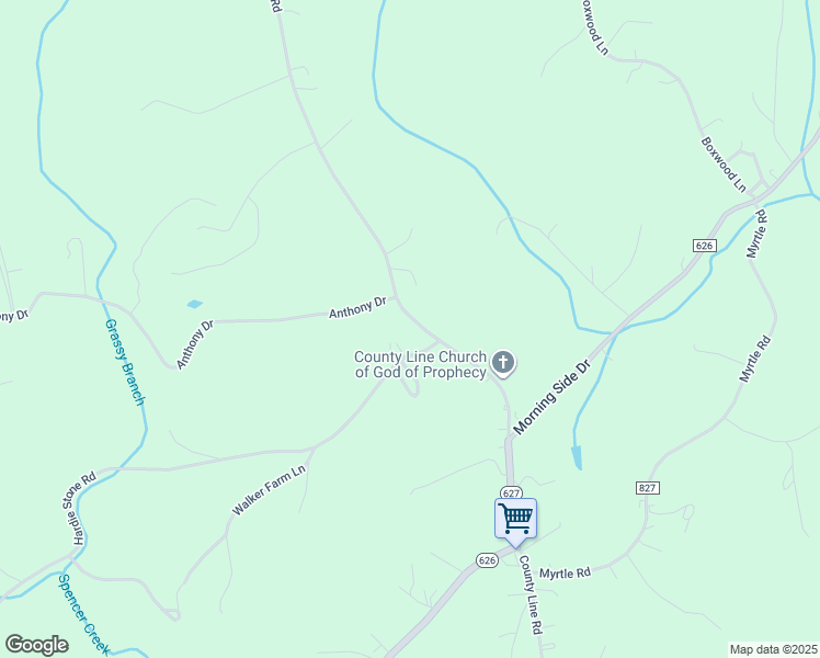 map of restaurants, bars, coffee shops, grocery stores, and more near 3125 County Line Road in Patrick Springs