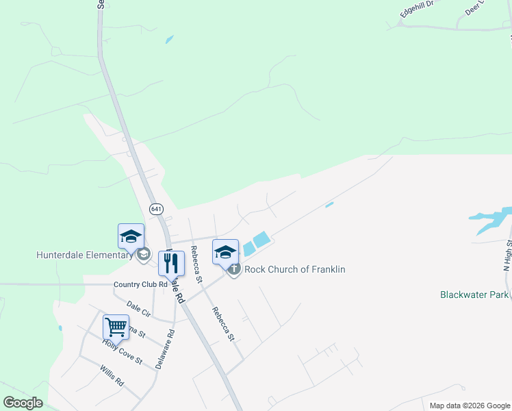 map of restaurants, bars, coffee shops, grocery stores, and more near 501 North Teal Circle in Franklin