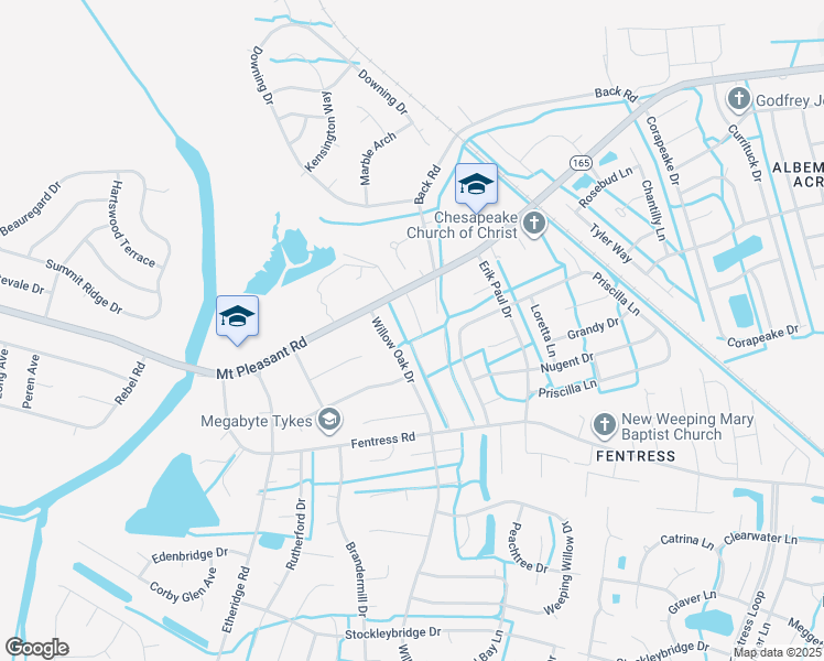map of restaurants, bars, coffee shops, grocery stores, and more near 913 Mount Pleasant Road in Chesapeake