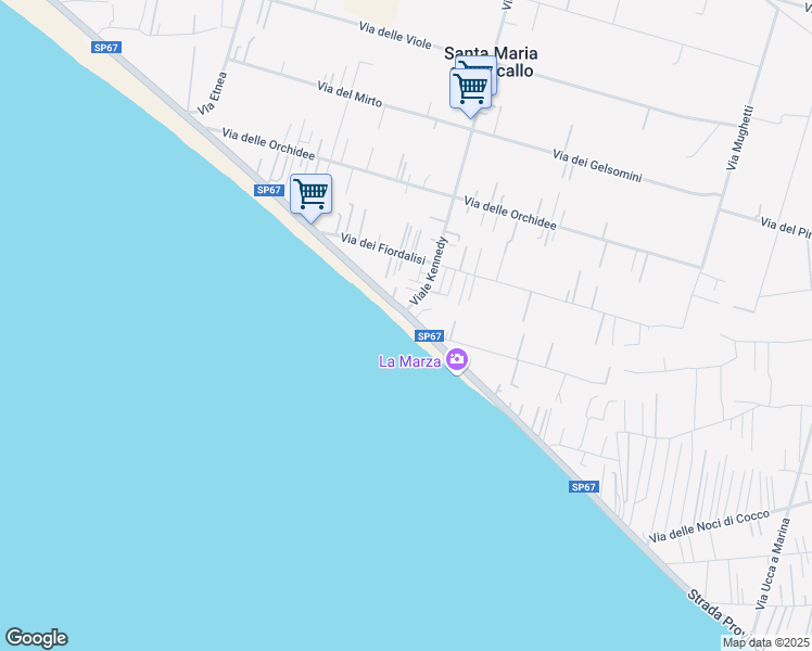 map of restaurants, bars, coffee shops, grocery stores, and more near in Santa Maria del Focallo