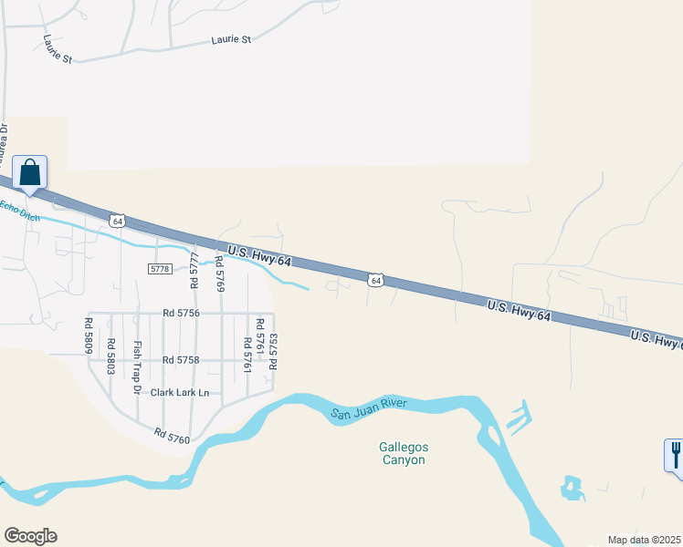 map of restaurants, bars, coffee shops, grocery stores, and more near 5613 U.S. 64 in Farmington
