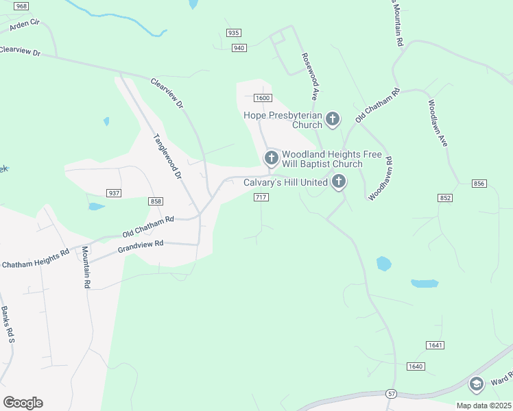 map of restaurants, bars, coffee shops, grocery stores, and more near 100 Douglas Road in Martinsville