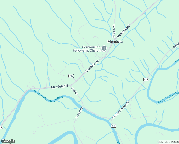 map of restaurants, bars, coffee shops, grocery stores, and more near 2534 County Road 802 in Mendota