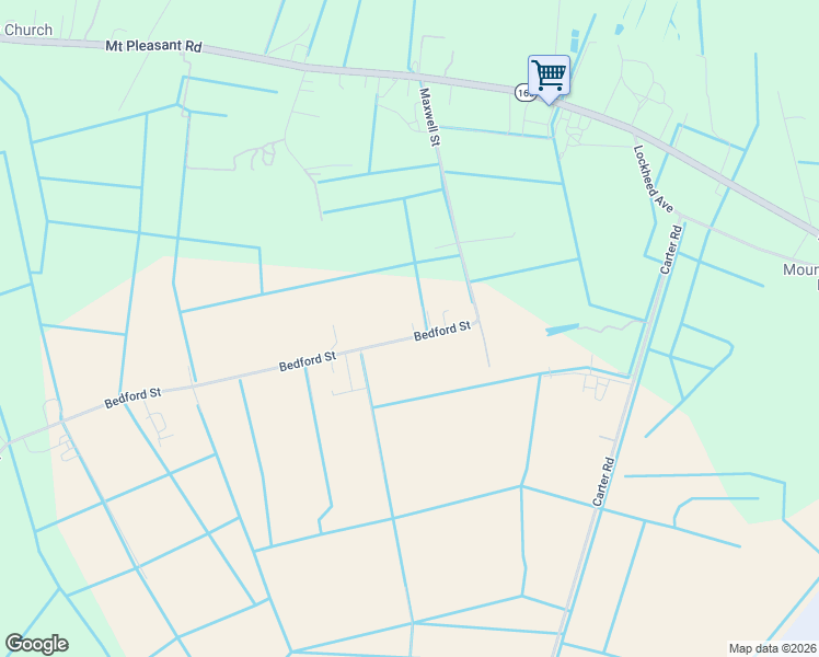map of restaurants, bars, coffee shops, grocery stores, and more near 728 Bedford Street in Chesapeake
