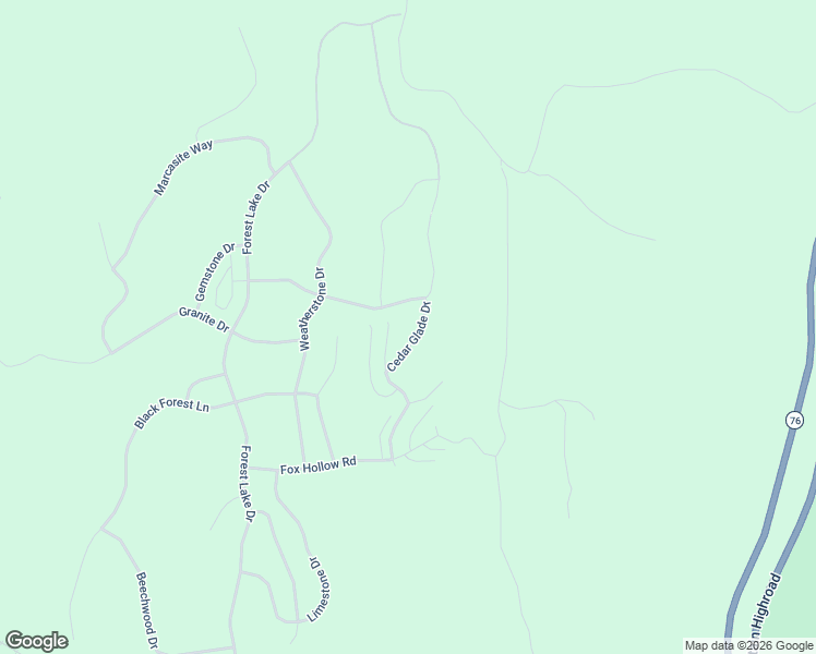 map of restaurants, bars, coffee shops, grocery stores, and more near 176 Poolside Way in Reeds Spring