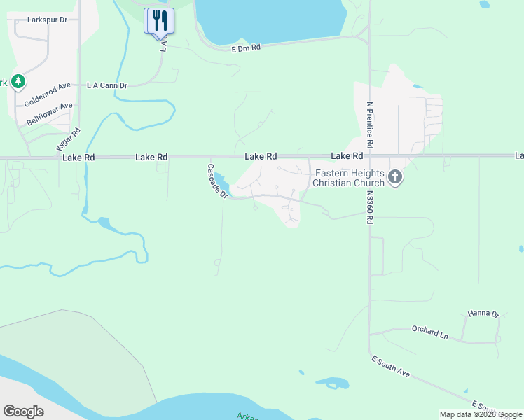 map of restaurants, bars, coffee shops, grocery stores, and more near 5 Spring Village Court in Ponca City