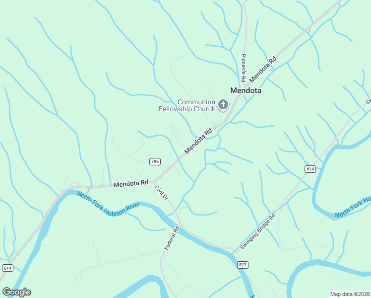 map of restaurants, bars, coffee shops, grocery stores, and more near 2534 County Road 802 in Mendota