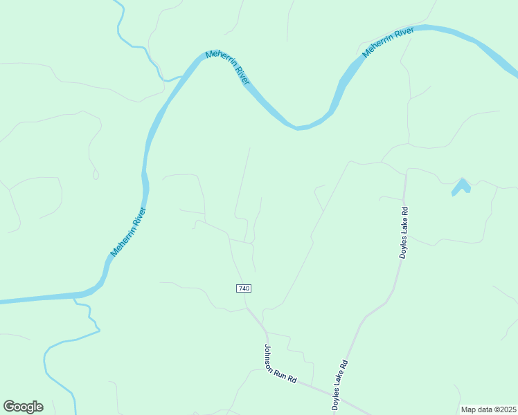 map of restaurants, bars, coffee shops, grocery stores, and more near 958 Johnson Run Road in Emporia