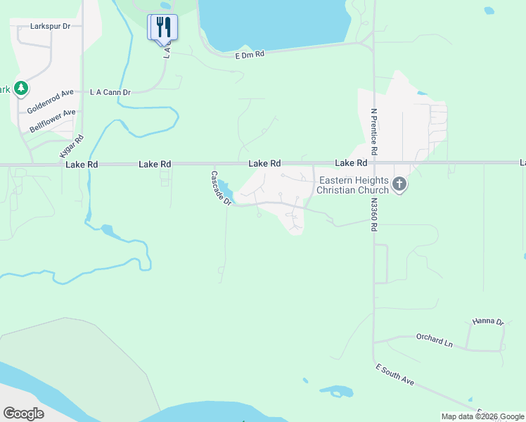 map of restaurants, bars, coffee shops, grocery stores, and more near 5 Spring Village Court in Ponca City