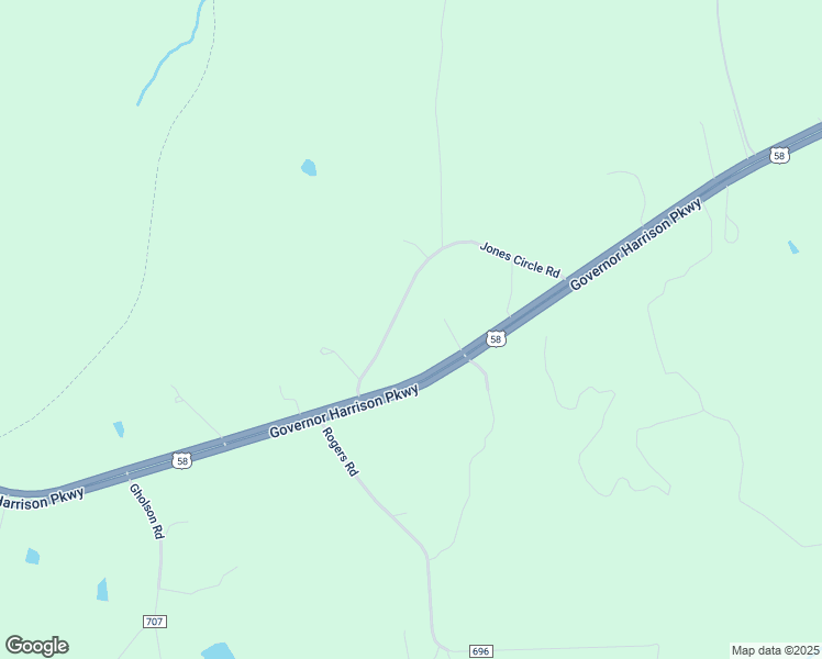 map of restaurants, bars, coffee shops, grocery stores, and more near 192 Jones Circle Road in Brodnax