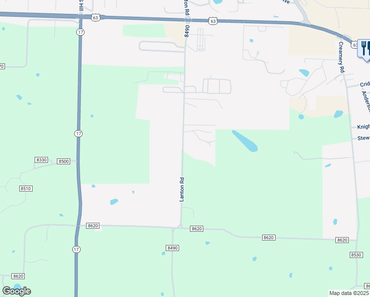map of restaurants, bars, coffee shops, grocery stores, and more near 1247 Lanton Road in West Plains