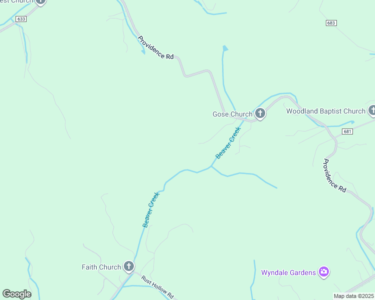 map of restaurants, bars, coffee shops, grocery stores, and more near 16288 Providence Road in Abingdon