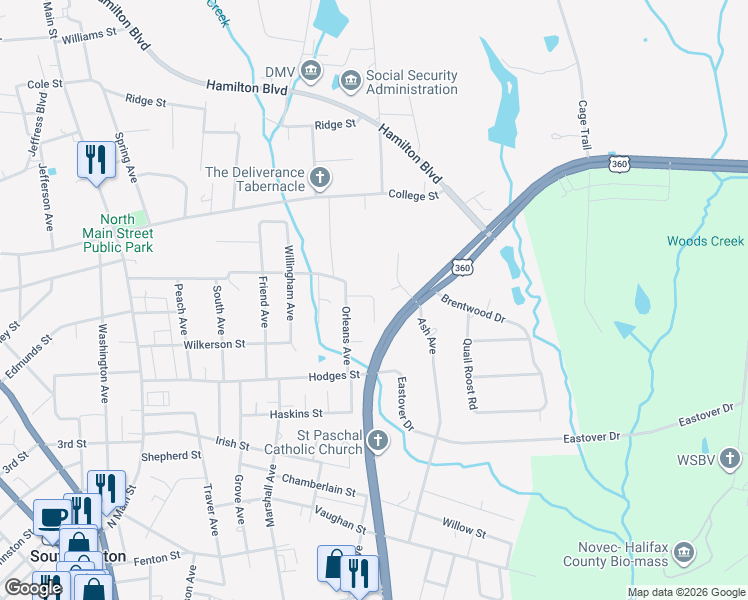 map of restaurants, bars, coffee shops, grocery stores, and more near 2102 Rivoli St in South Boston