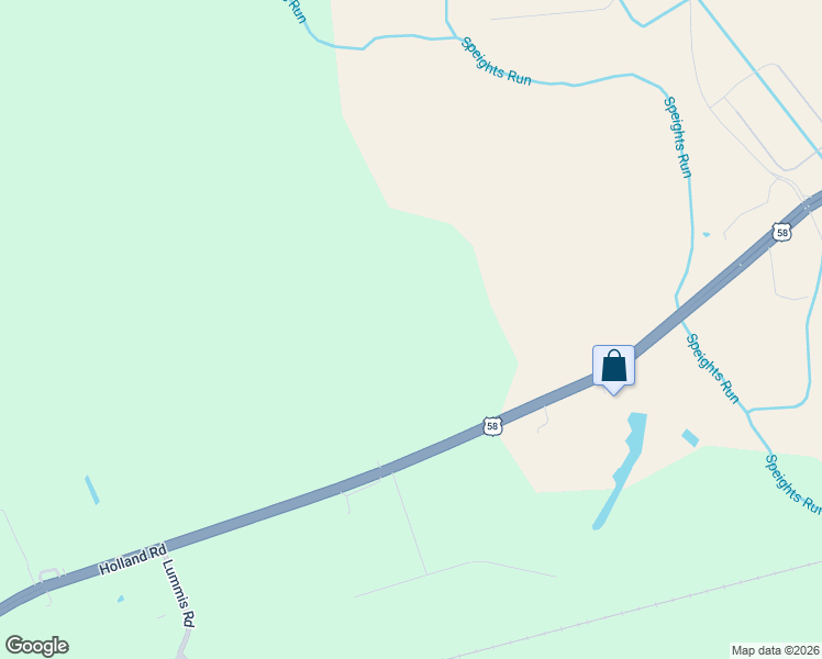 map of restaurants, bars, coffee shops, grocery stores, and more near 3308 Holland Road in Suffolk