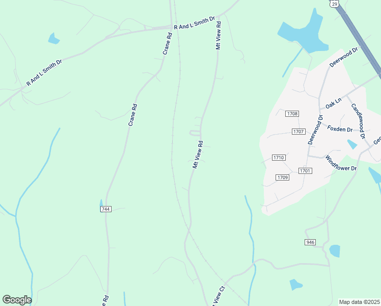 map of restaurants, bars, coffee shops, grocery stores, and more near 812 Mount View Road in Danville