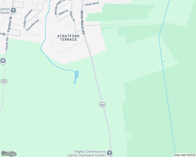 map of restaurants, bars, coffee shops, grocery stores, and more near 1396 White Marsh Road in Suffolk