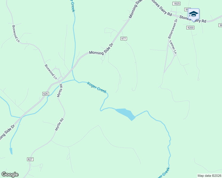 map of restaurants, bars, coffee shops, grocery stores, and more near 132 Malibu Drive in Bassett