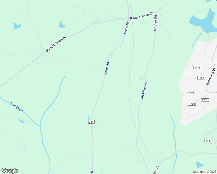 map of restaurants, bars, coffee shops, grocery stores, and more near 705 Crane Road in Danville