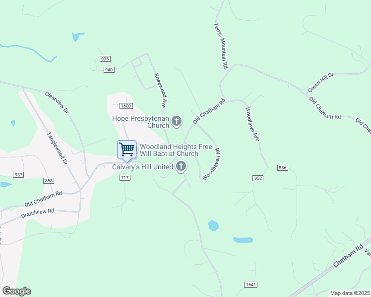 map of restaurants, bars, coffee shops, grocery stores, and more near 20 Woodhaven Road in Martinsville