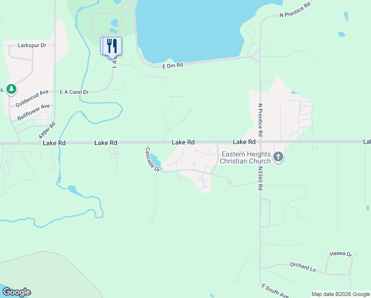 map of restaurants, bars, coffee shops, grocery stores, and more near 4711 Lake Road in Ponca City