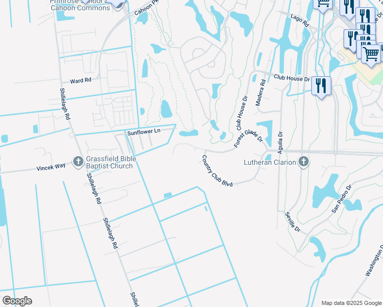 map of restaurants, bars, coffee shops, grocery stores, and more near 404 Catalina Court in Chesapeake