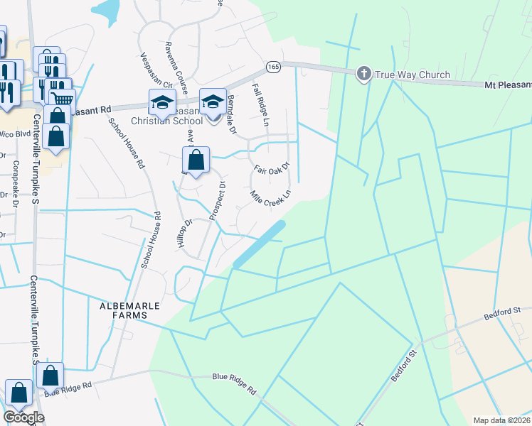 map of restaurants, bars, coffee shops, grocery stores, and more near 504 High Ridge Court in Chesapeake