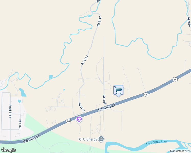 map of restaurants, bars, coffee shops, grocery stores, and more near 33 Road 5085 in Bloomfield