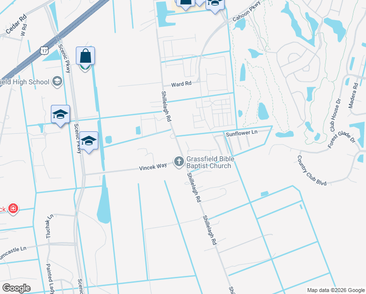 map of restaurants, bars, coffee shops, grocery stores, and more near 929 Shillelagh Road in Chesapeake