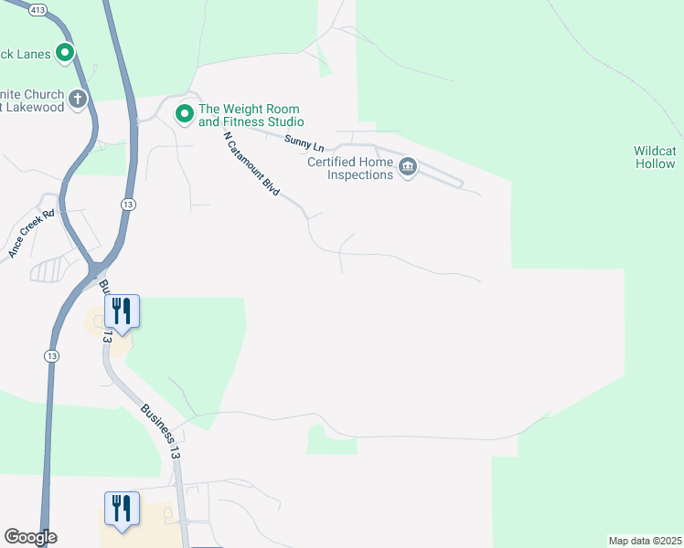 map of restaurants, bars, coffee shops, grocery stores, and more near 301 Dogwood Lane in Branson West