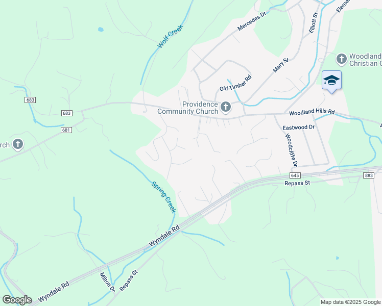 map of restaurants, bars, coffee shops, grocery stores, and more near 16567 Granada Place in Abingdon