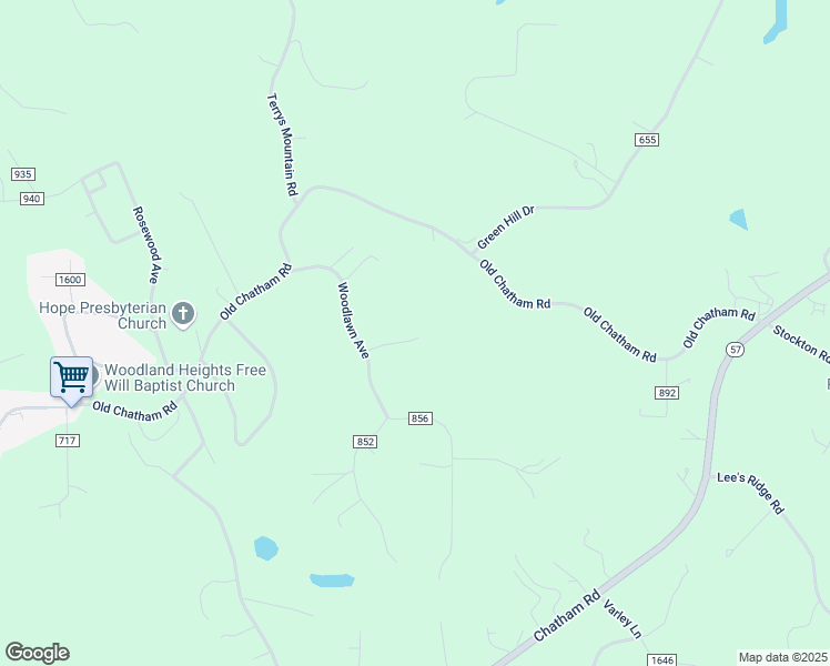 map of restaurants, bars, coffee shops, grocery stores, and more near 365 Woodlawn Avenue in Martinsville