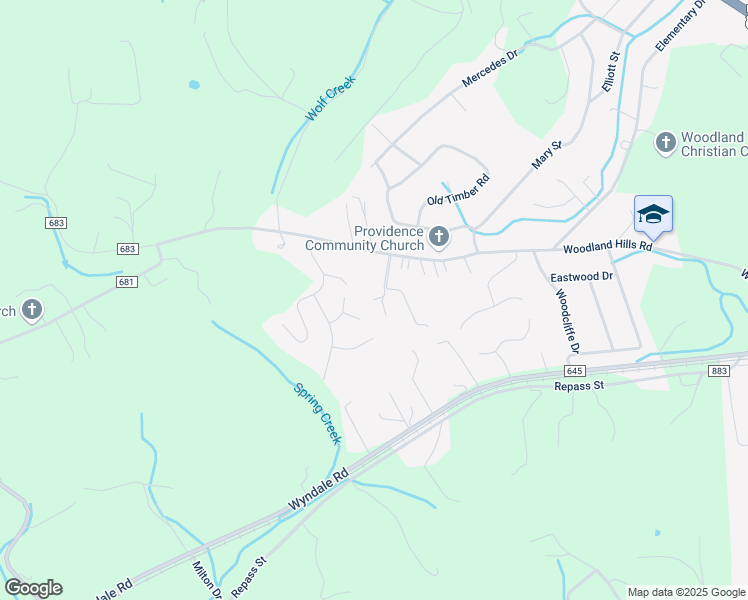 map of restaurants, bars, coffee shops, grocery stores, and more near 16567 Granada Place in Abingdon