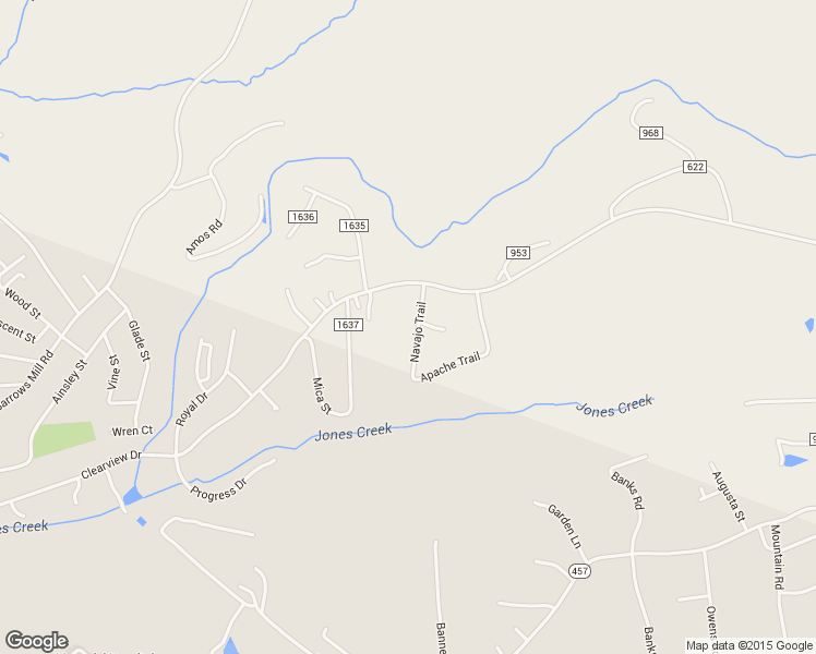 map of restaurants, bars, coffee shops, grocery stores, and more near 94 Navajo Trail in Martinsville