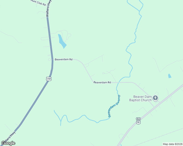 map of restaurants, bars, coffee shops, grocery stores, and more near 3133 Beaverdam Road in Carrsville