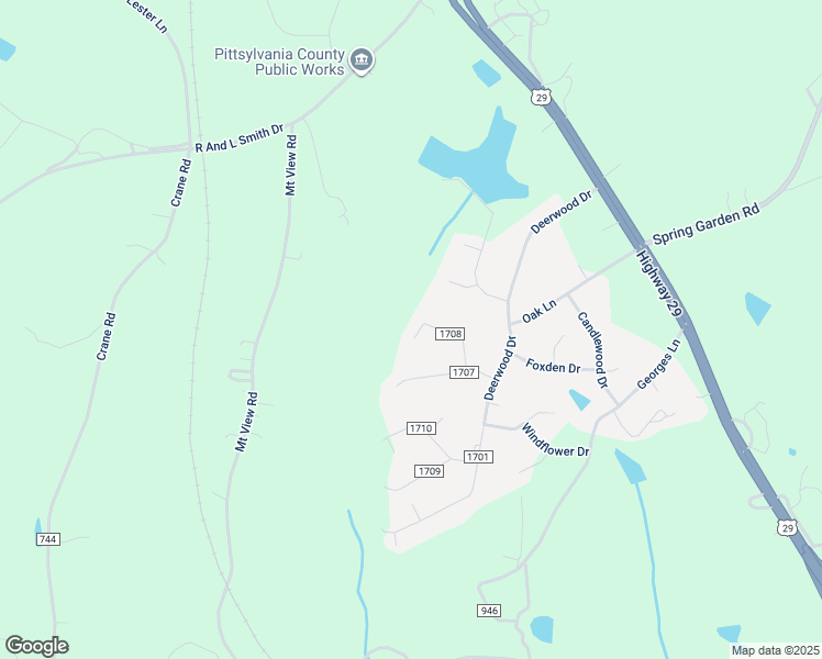 map of restaurants, bars, coffee shops, grocery stores, and more near 280 Woodcreek Place in Blairs