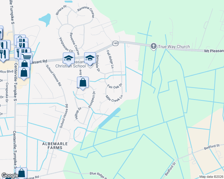 map of restaurants, bars, coffee shops, grocery stores, and more near 500 Booth Court in Chesapeake